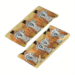 Messi Soccer Headband Number 9 Orange Yellow Gradient Sports Headband