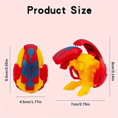 Set of 6 Deformable Dinosaur Egg Toys for Kids - Fun Party Favors
