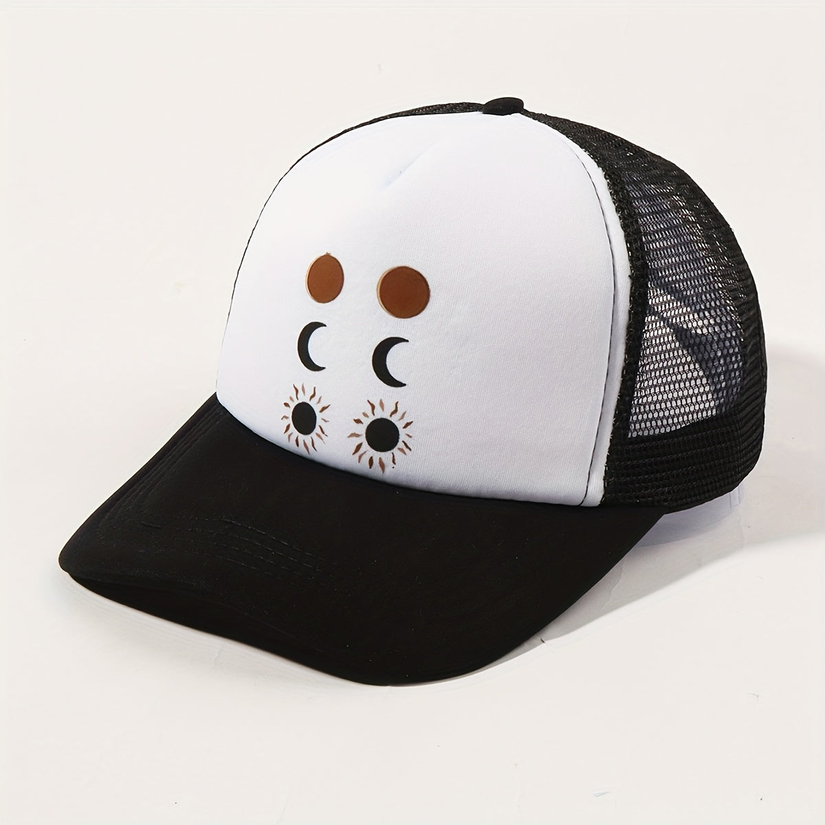 Sun Moon Trucker Hat Baseball Cap Adjustable Mesh Sunshade Dad Hat