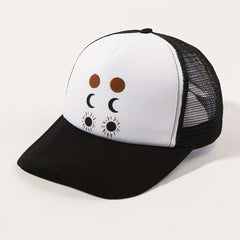 Sun Moon Trucker Hat Baseball Cap Adjustable Mesh Sunshade Dad Hat
