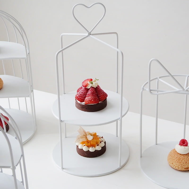 Double Layer Afternoon Tea Snack Rack Wedding Dessert Table
