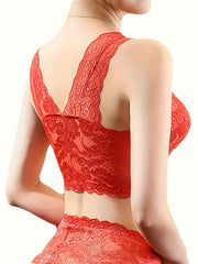 Lace Wireless Bra Breathable Scallop Trim