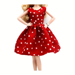 Polka Dot Dress Party Outfit for 11.81 Inch Dolls