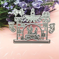 Christmas Scrapbook Engraving Mold DIY Fireplace Paper Art Flower Pressing