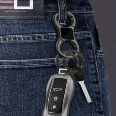 Heavy Duty Key Chain Quick Release Spring with 4 Key Rings