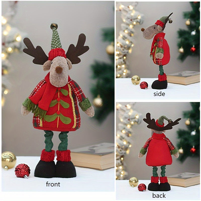 1pc Retractable Snowman Elk Doll Christmas Ornament