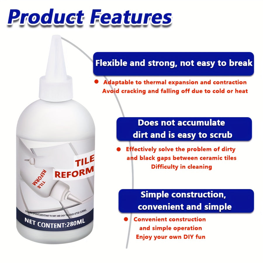 Flexible Waterproof Seam Glue for Tile & Floor, Mildew-proof