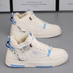 Men's High Top Thermal Sneakers with Fuzzy Lining