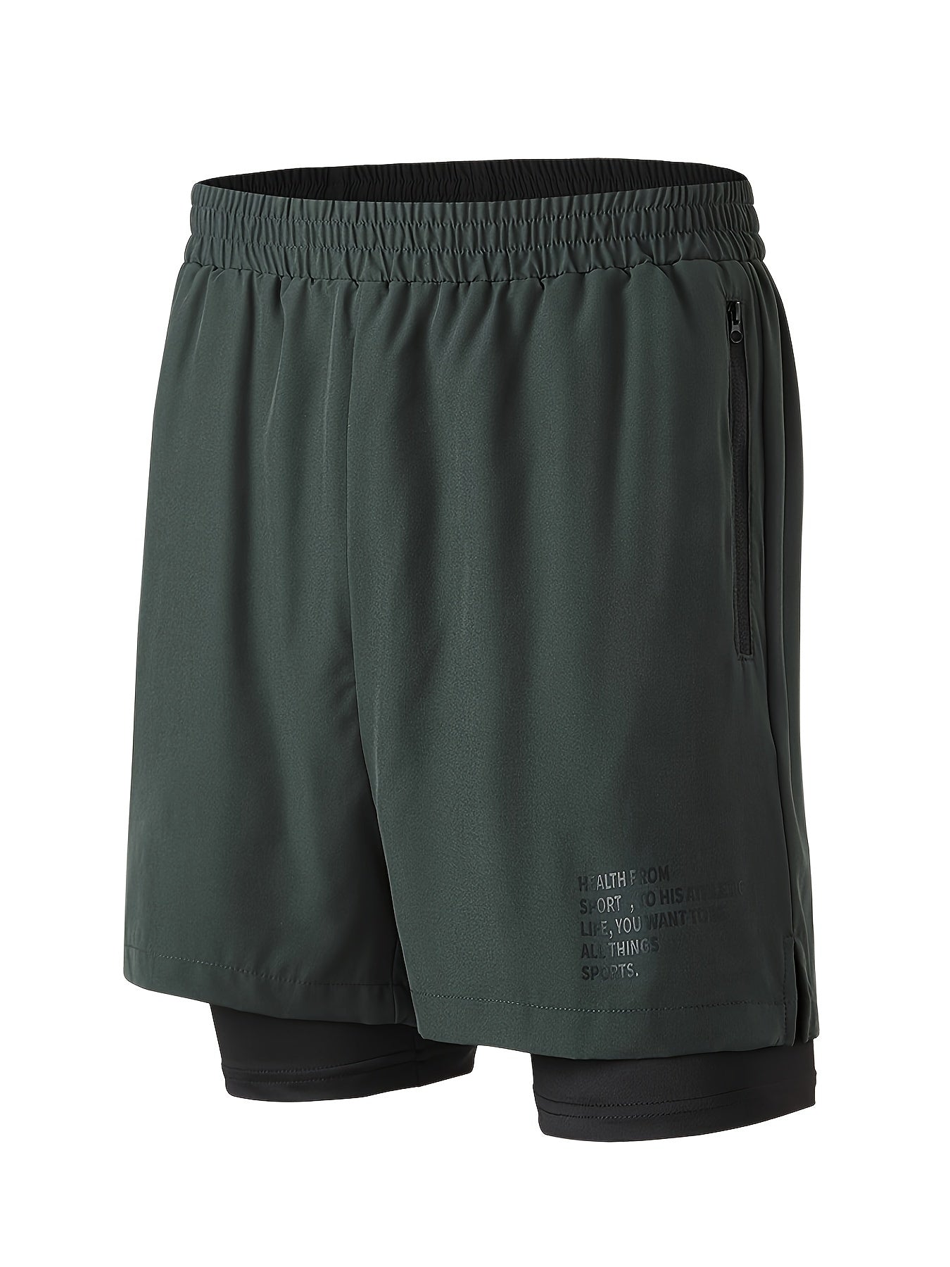 Men's Double Layer Sports Shorts for Gym Workout - Summer Training