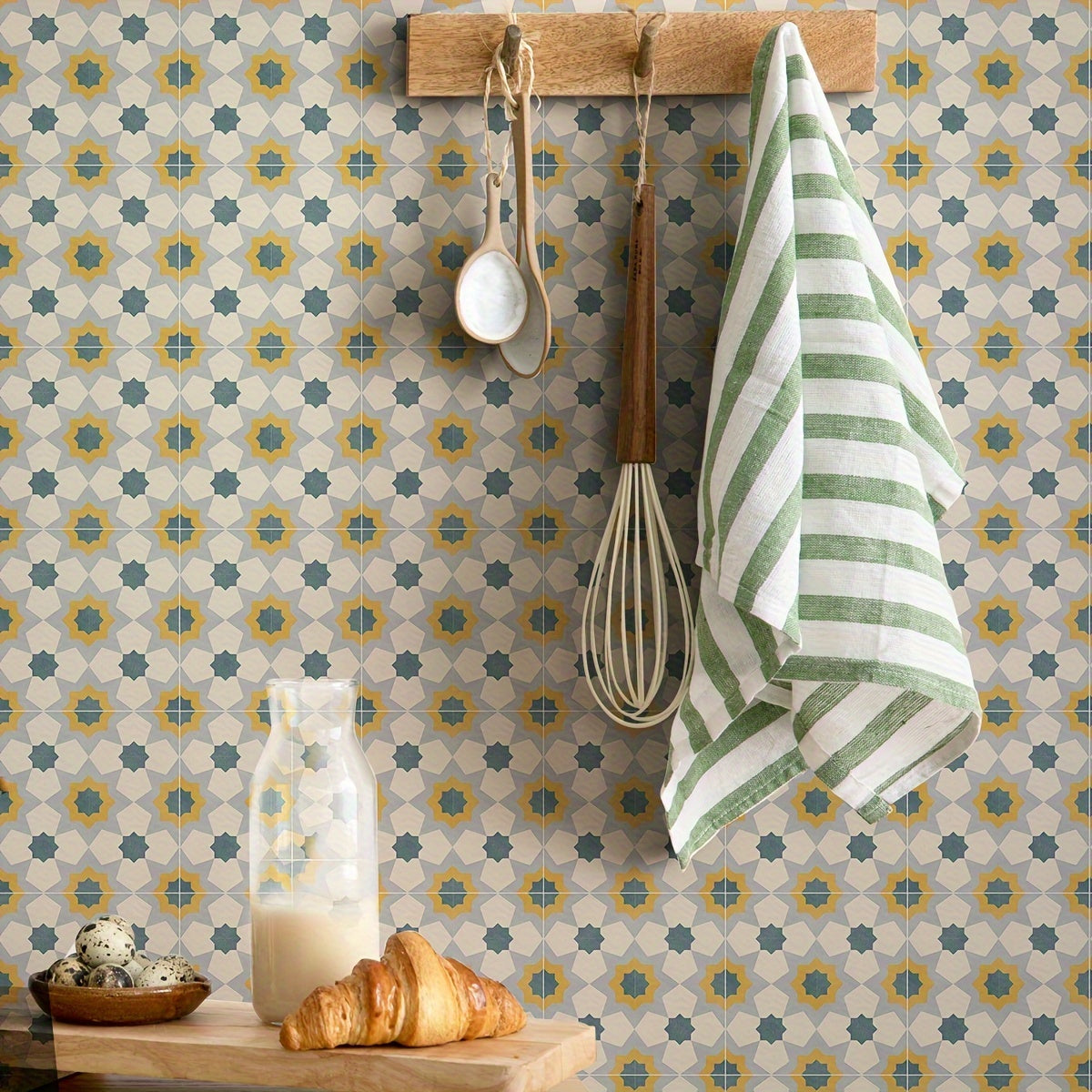 6pcs Nordic Style Adhesive Stair Stickers Home Decoration Waterproof Tile Sticke