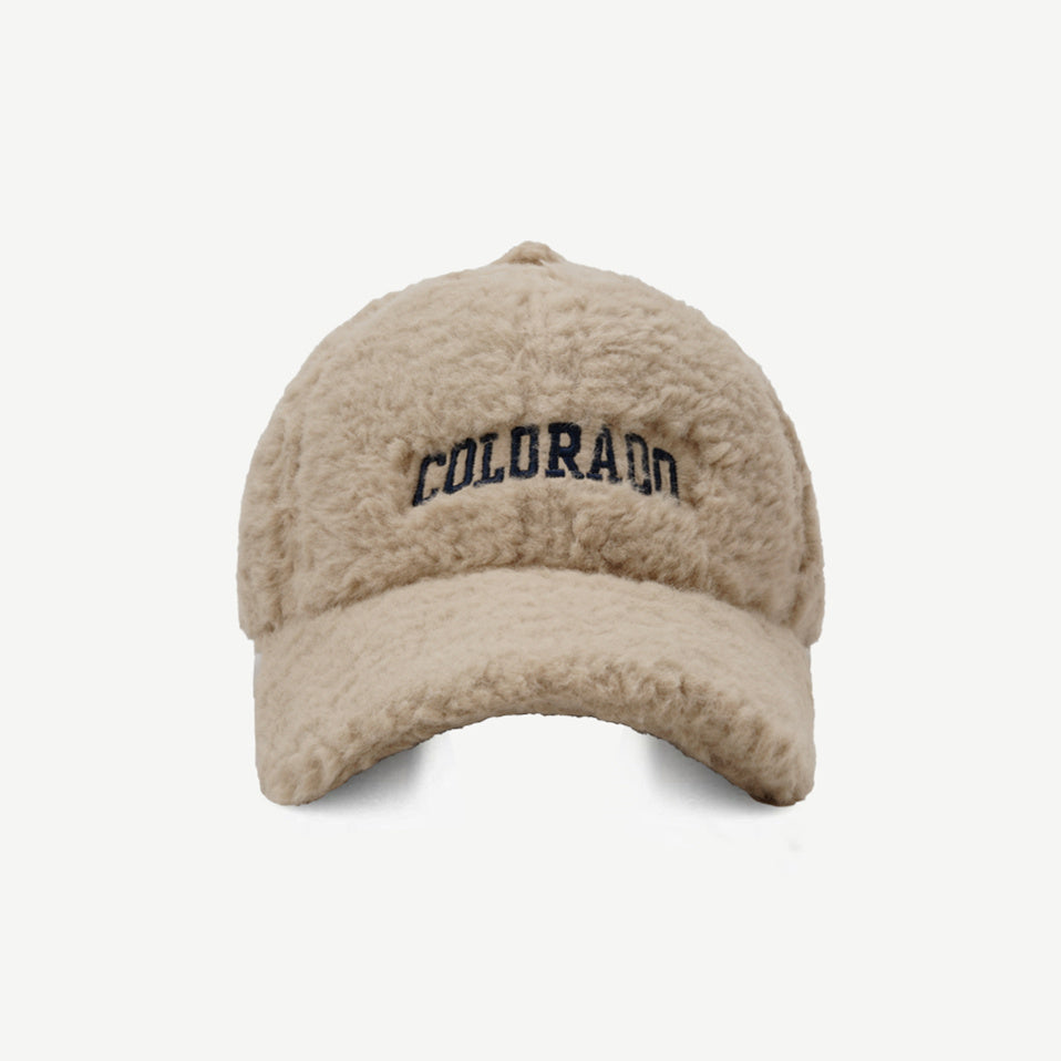 Unisex Plush Baseball Cap with Letter Embroidery for Sport