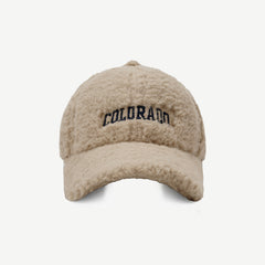 Unisex Plush Baseball Cap with Letter Embroidery for Sport
