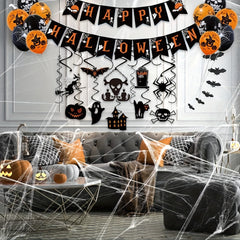 Halloween Hanging Swirl Spiderweb Cobweb Party Decorations
