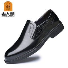 LAORENTOU Men's Leather Slip On Dress Shoes
