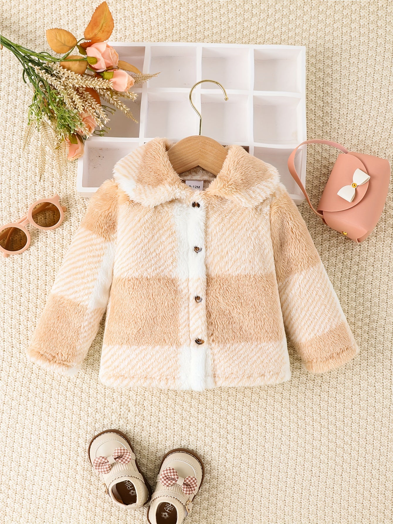 Autumn Baby Girls Fleece Furry Coat Warm Jacket