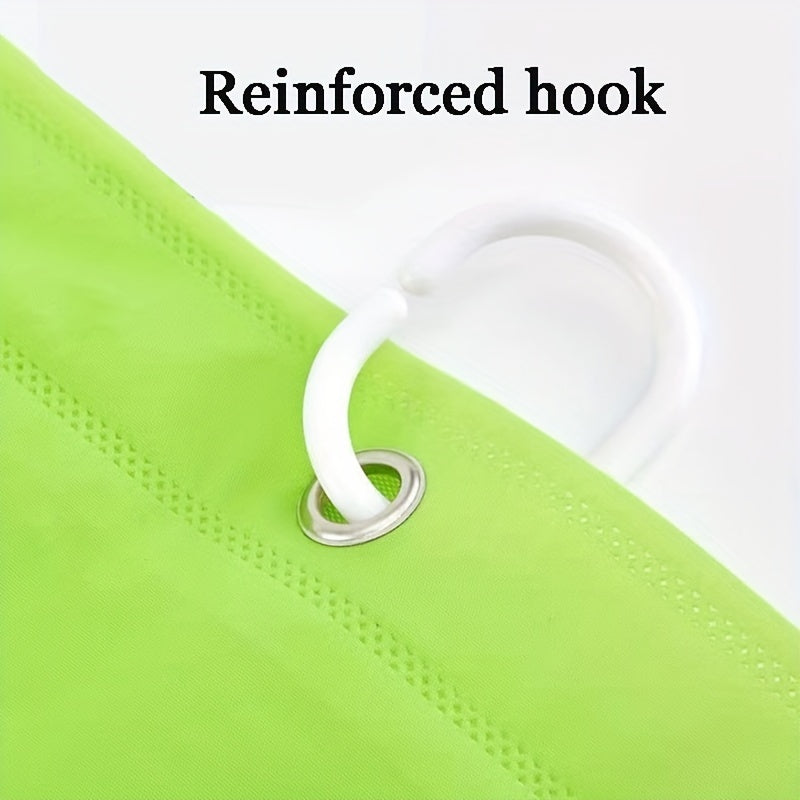 Green Shower Curtain Waterproof Fabric Bathroom Decor