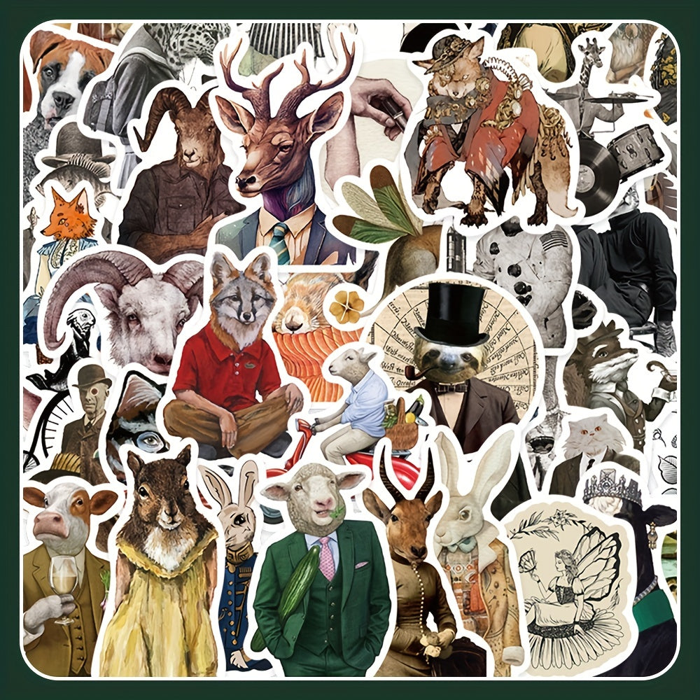 Set of 50 Dark Art Animal Stickers - Perfect for Phone, Laptop & More