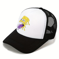 Mesh Breathable Cartoon Print Baseball Cap All-match Sunshade Hat