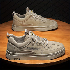 Men's Letters Print Lace-up Sneakers Skate Shoes