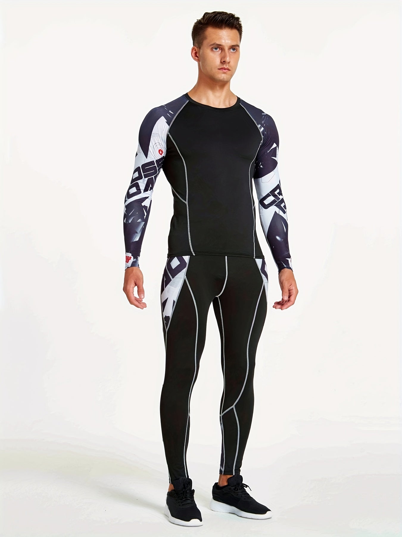 Men's Quick Drying Compression Fitness Suit for Running Training