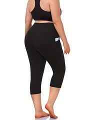 Sports Leggings Women's Plus Plain Pipping Fitness Leggings