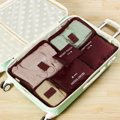 6pcs Oxford Cloth Travel Organizer Multifunctional Clothes Organizer