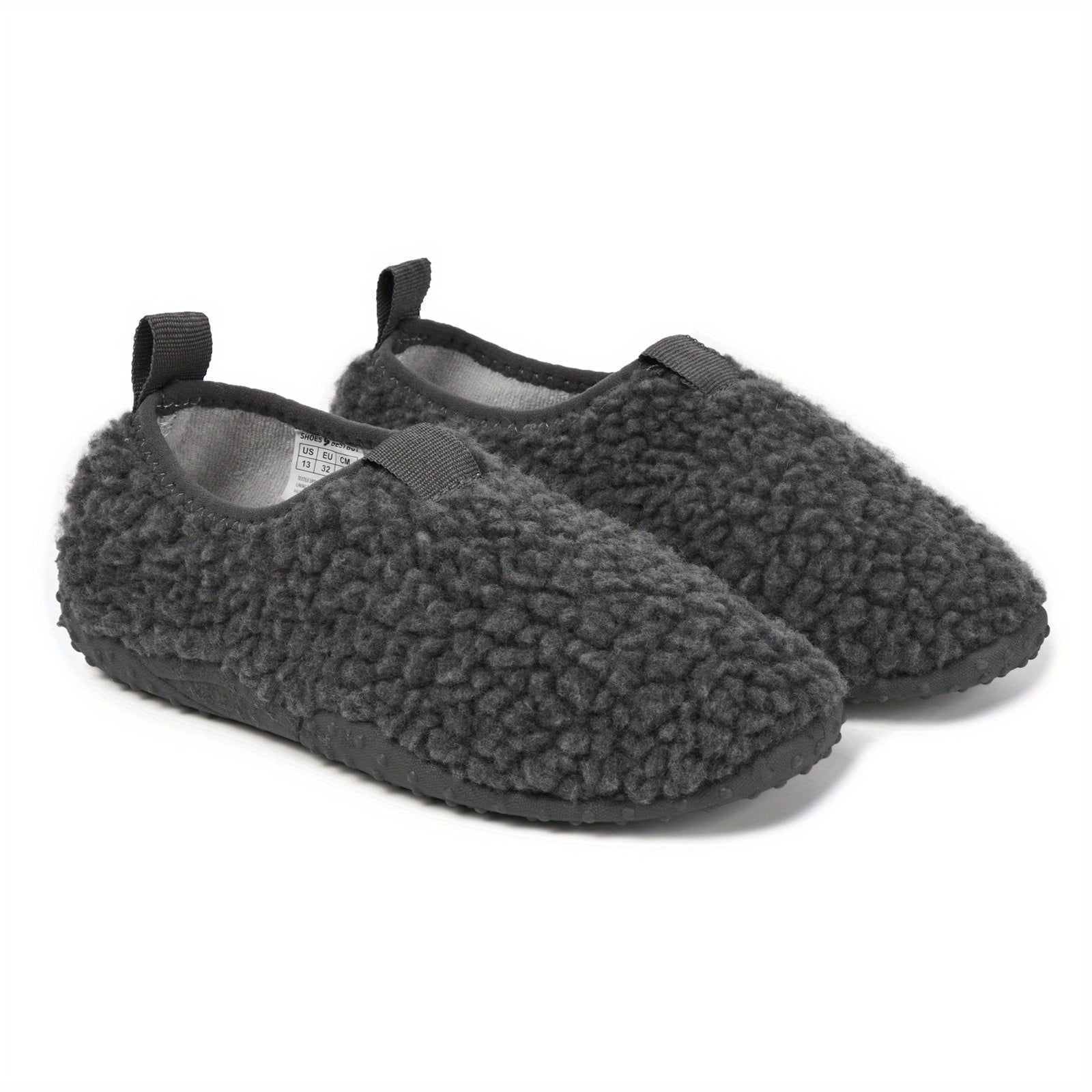 Furry House Shoes Girls Soft Non Slip Walking Shoes Indoor Autumn Winter