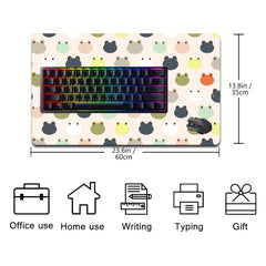 Colorful Frog Extended Mouse Pad 60 X 35 Non Slip Rubber Base