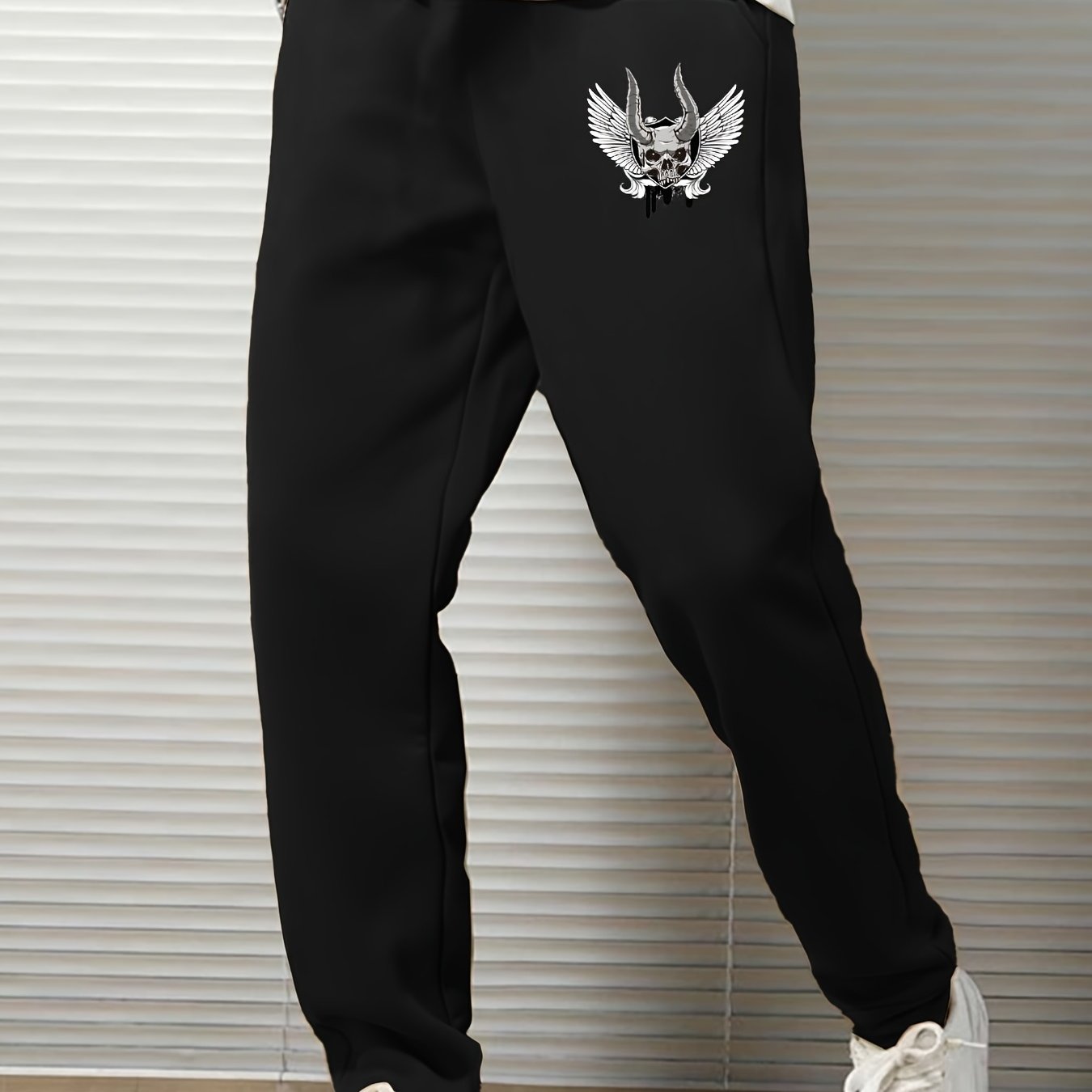 Skull Graphic Print Loose Casual Sweatpants