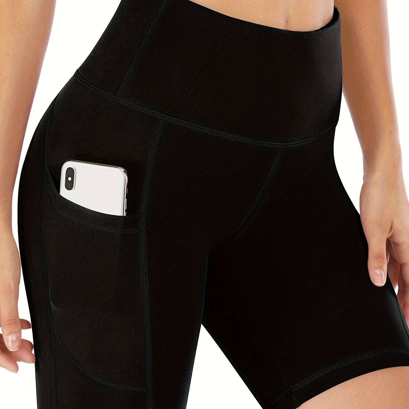 High Waist Skinny Biker Shorts High Stretch Yoga Shorts