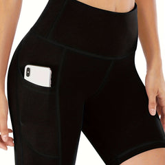 High Waist Skinny Biker Shorts High Stretch Yoga Shorts