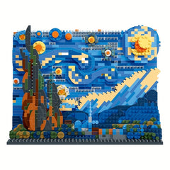3D Starry Night Building Blocks Set - DIY Home Decor Art Puzzles