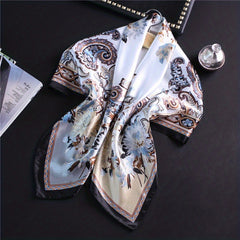 Vintage Stain Square Scarf Multifunctional Sunscreen Headband Shawl