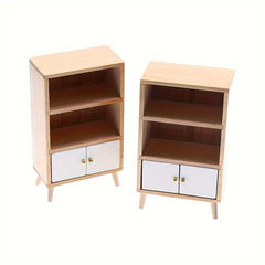 1:12 Dollhouse Wooden Display Cabinet Model Furniture Bookshelf Props