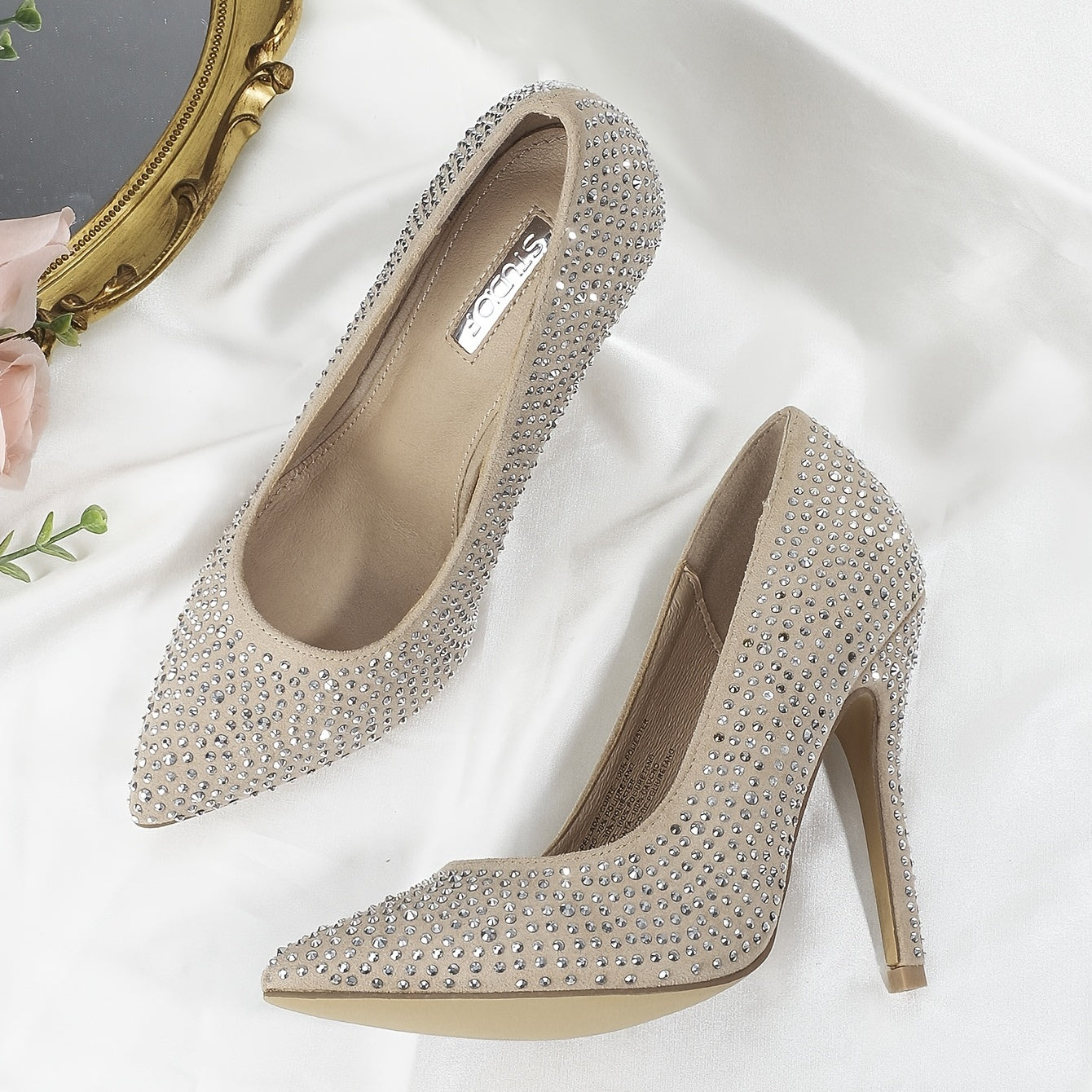 Women's Rhinestone High Heeled Pumps