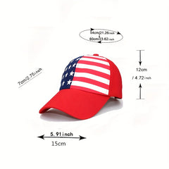 American Flag Print Baseball Cap Cotton Dad Hats Patriotic Sun Hats