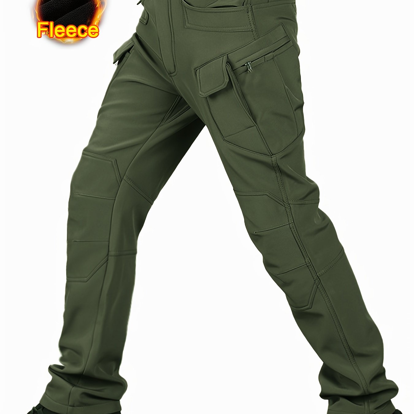 Men's Fleece Cargo Pants for Hiking Climbing