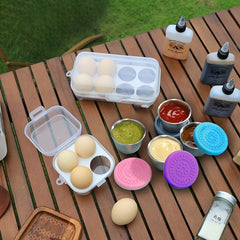 6pcs Reusable Salad Dressing Containers with Spill Proof Lids