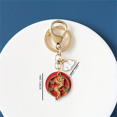 Chinese Style Koi Dragon And Phoenix Keychain Bag Pendant Ornament Key Ring