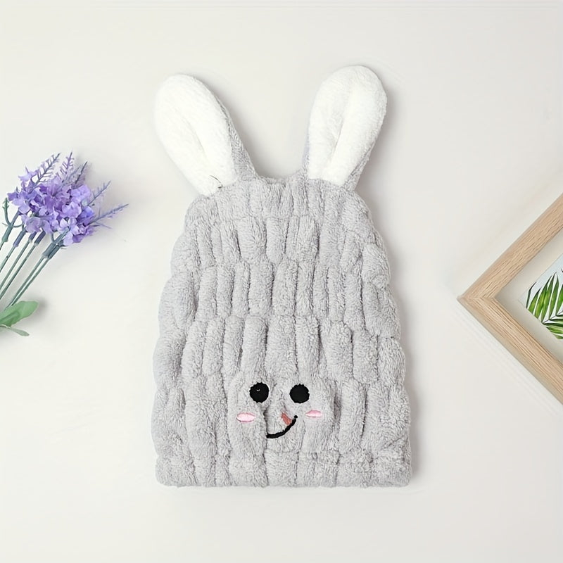 Cartoon Rabbit Hair Towel Absorbent Hair Drying Shower Cap