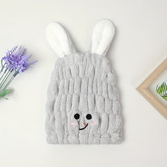 Cartoon Rabbit Hair Towel Absorbent Hair Drying Shower Cap