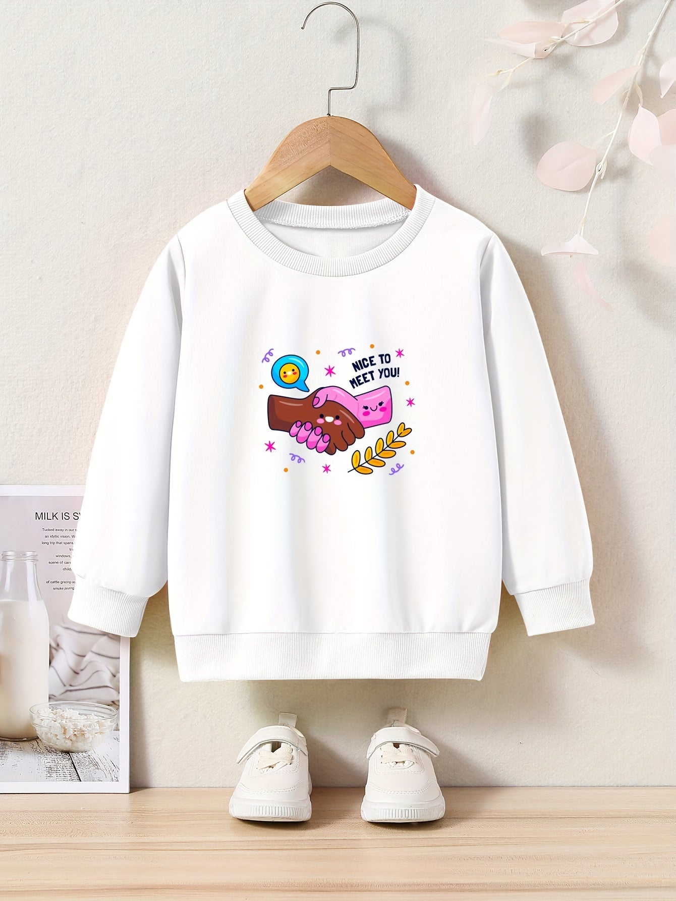 OERYUI Kids Nice To Meet You Sweatshirt Comfy Pullover Gift Christmas