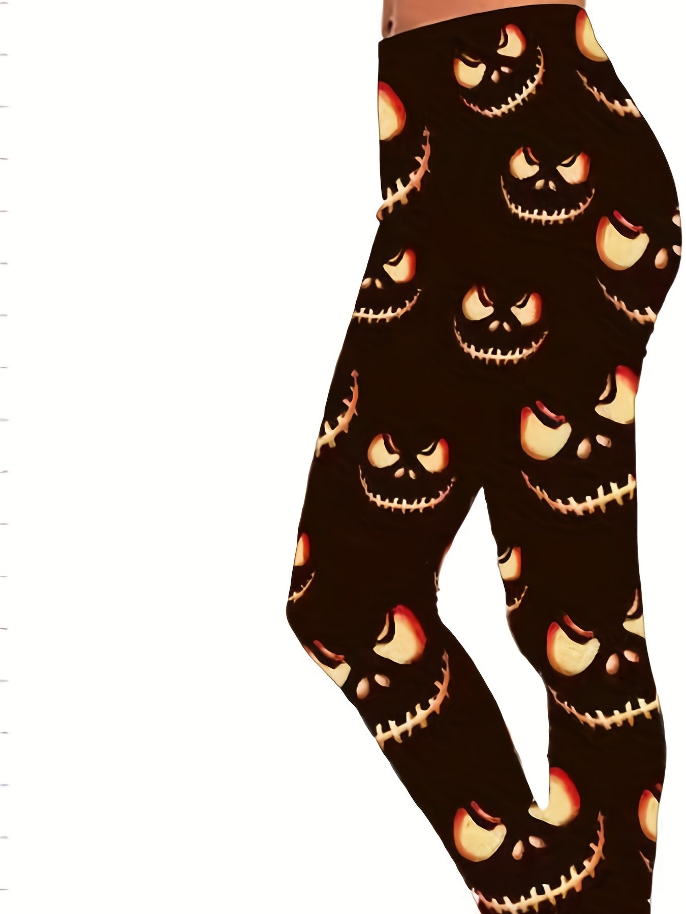 Gothic Skull Print High Stretch Leggings