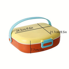 Portable Bento Box 4-Compartment Leakproof Lunch Container for School and Work