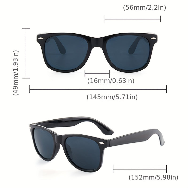 Square Sunglasses Rivet Decor Anti Glare UV400