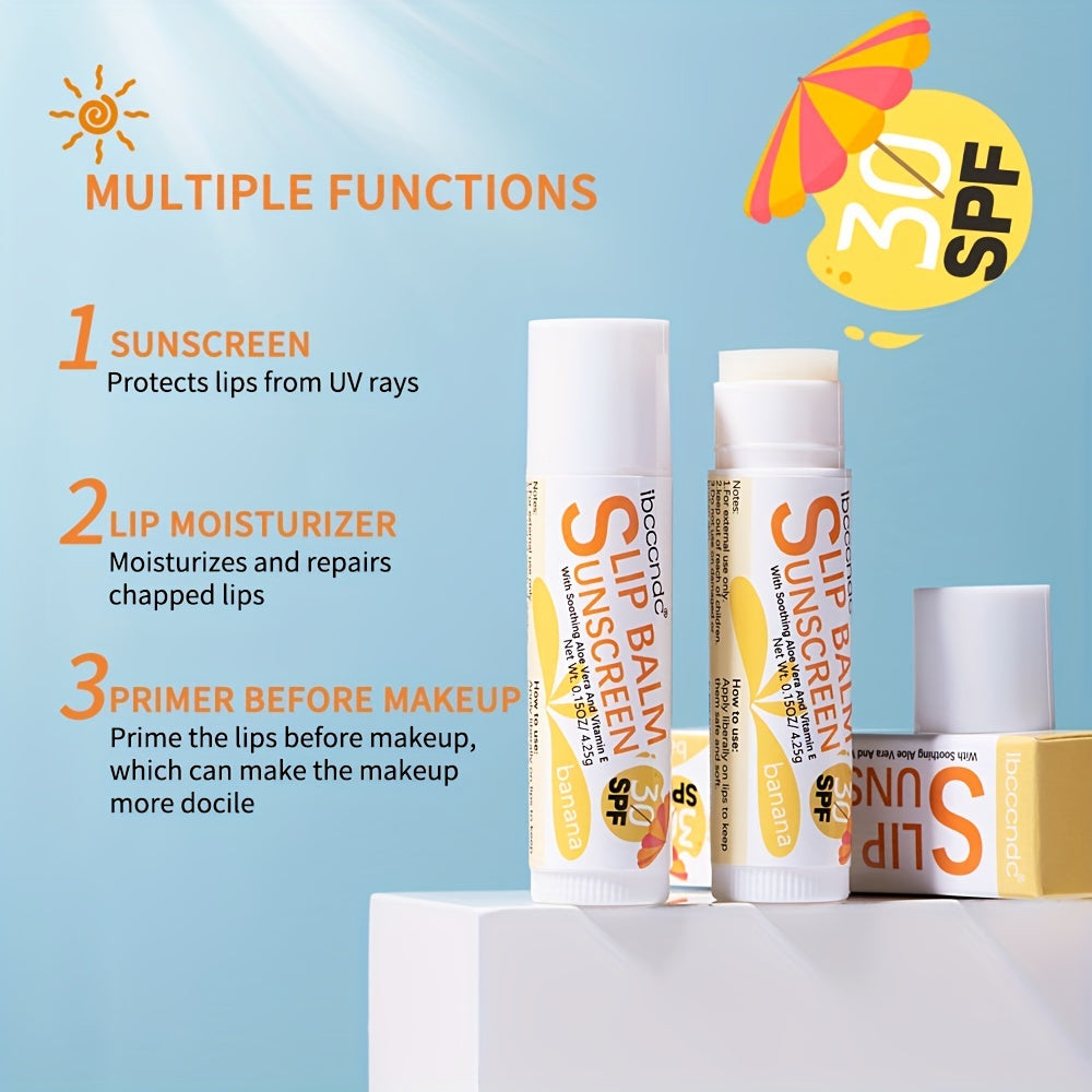 SPF 30 Lip Balm Pre Makeup Base Watermelon Banana Coconut Flavours