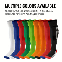 Men's Breathable Striped Knee High Soccer Socks
