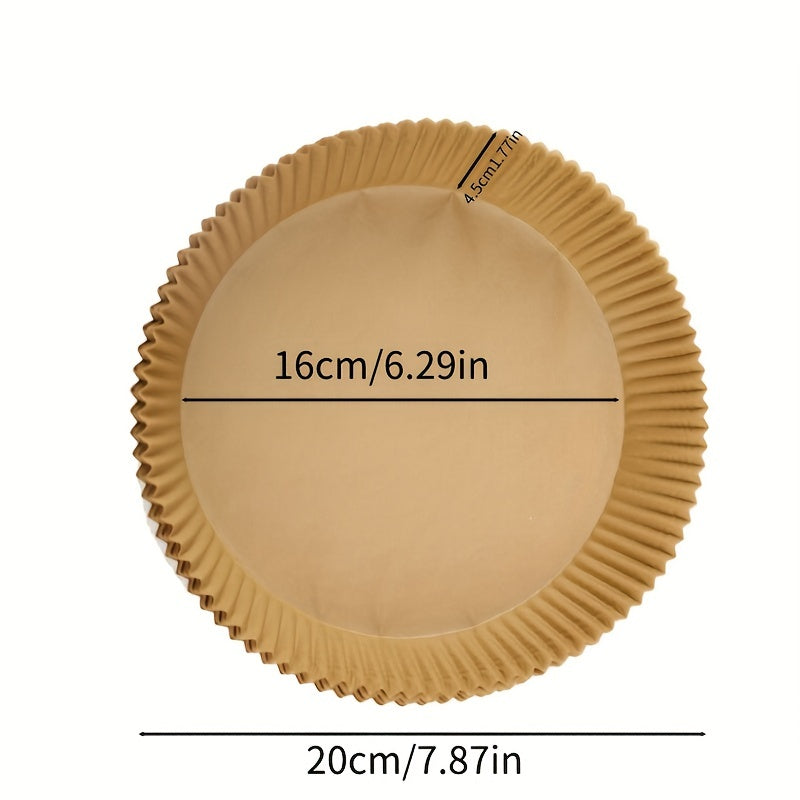 50pcs Air Fryer Disposable Non-Stick Round Paper Liners