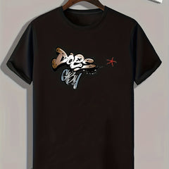 Creative Letters Print Men's Graphic T shirt for Summer