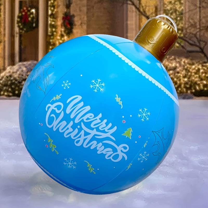 1pc Inflatable Christmas Ball Yard Decoration Toy